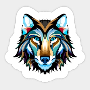 Brown wolf Sticker